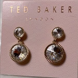 Ted Baker Ronda Gold Crystal Drop Earrings